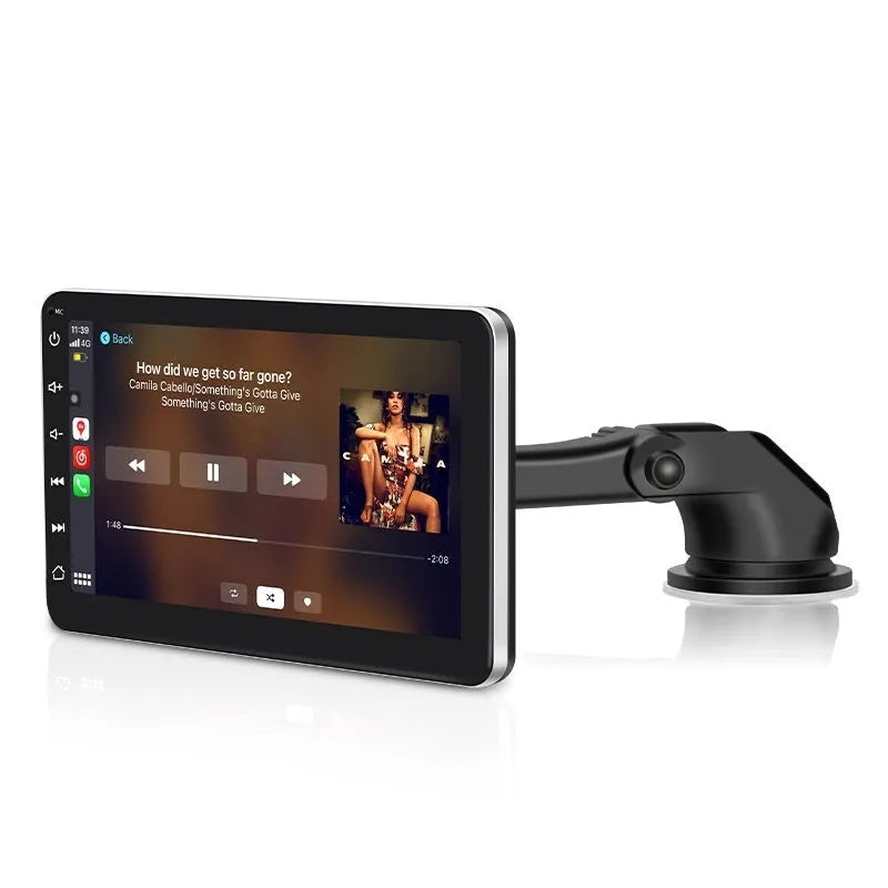 Wireless CarPlay car navigator with 7-inch OLED display and reversing camera on universal bracket