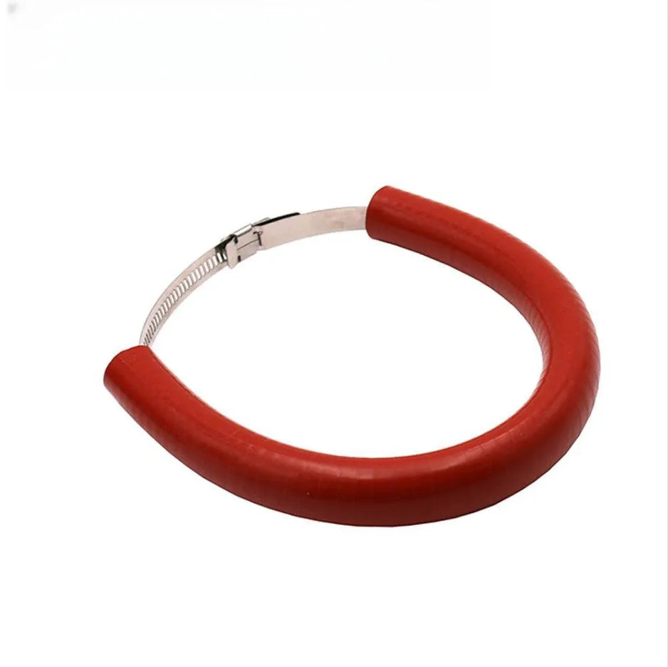 Universal motorcycle exhaust pipe anti-drop ring gasket in black, blue, and orange colour options