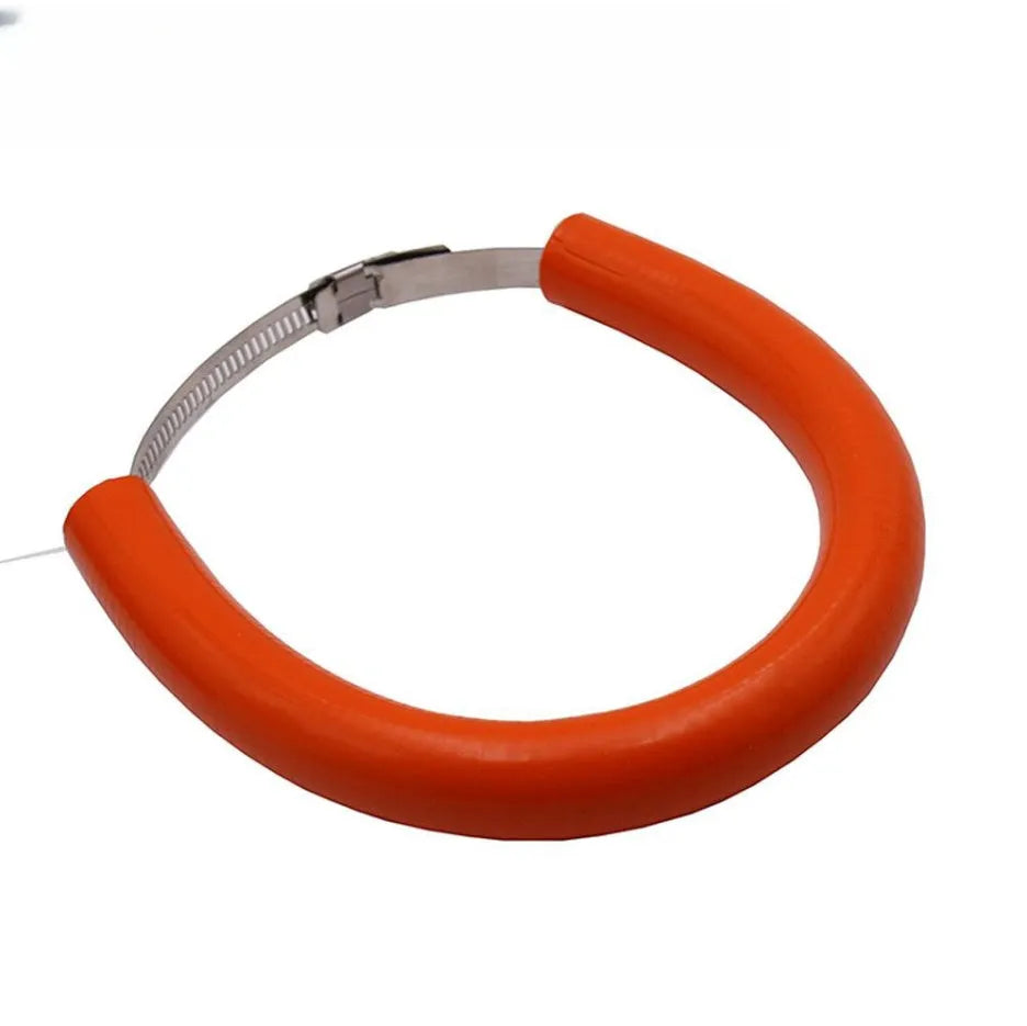 Universal motorcycle exhaust pipe anti-drop ring gasket in black, blue, and orange colour options