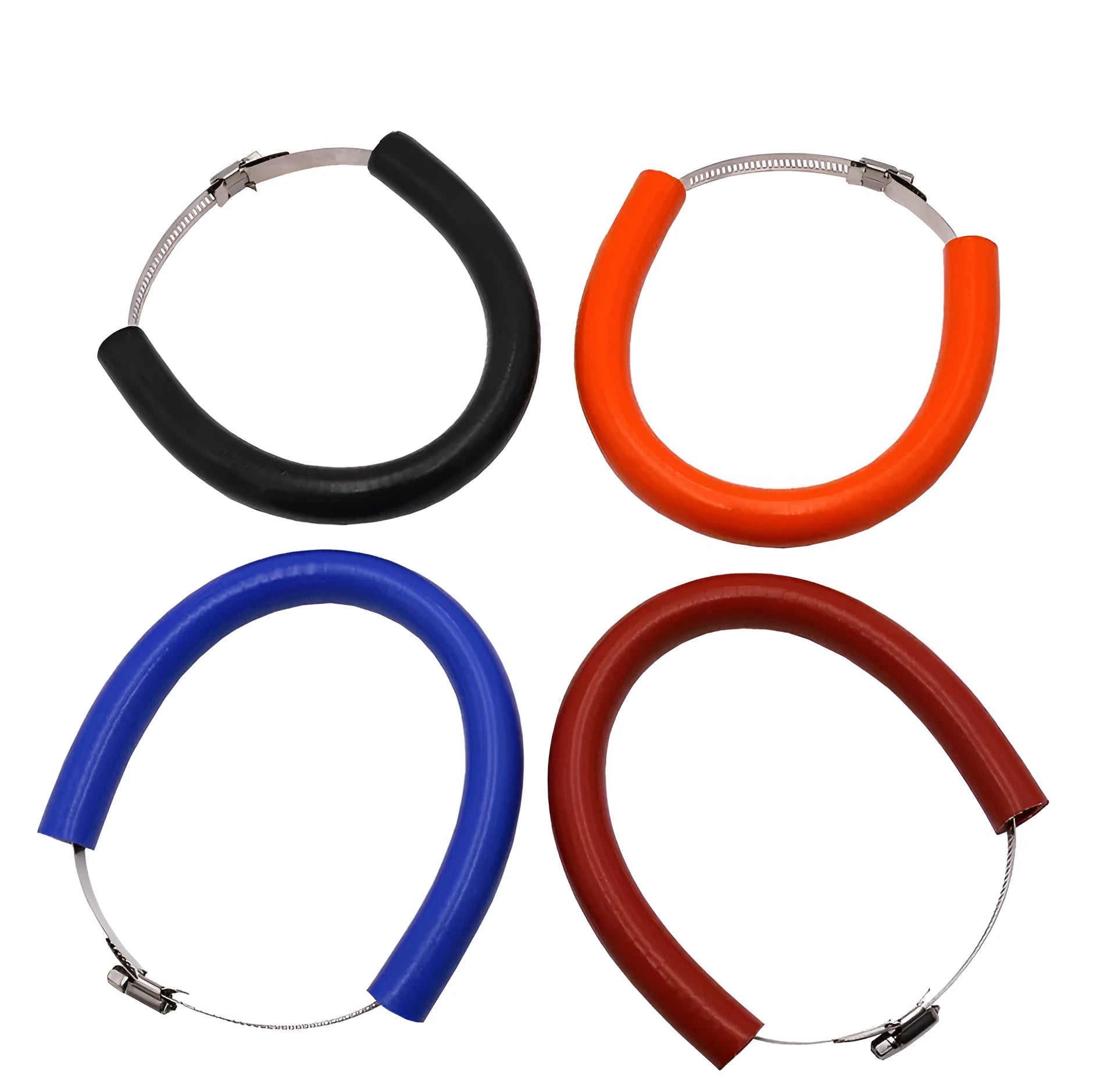 Universal motorcycle exhaust pipe anti-drop ring gasket in black, blue, and orange colour options