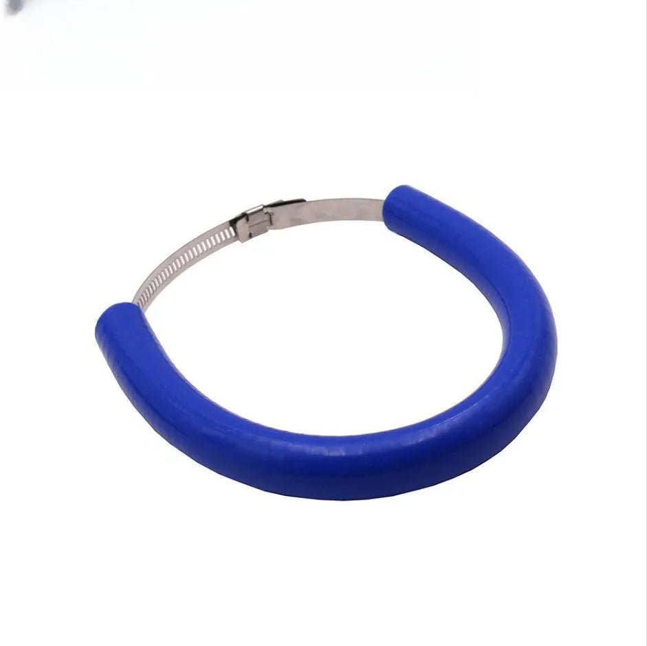 Universal motorcycle exhaust pipe anti-drop ring gasket in black, blue, and orange colour options