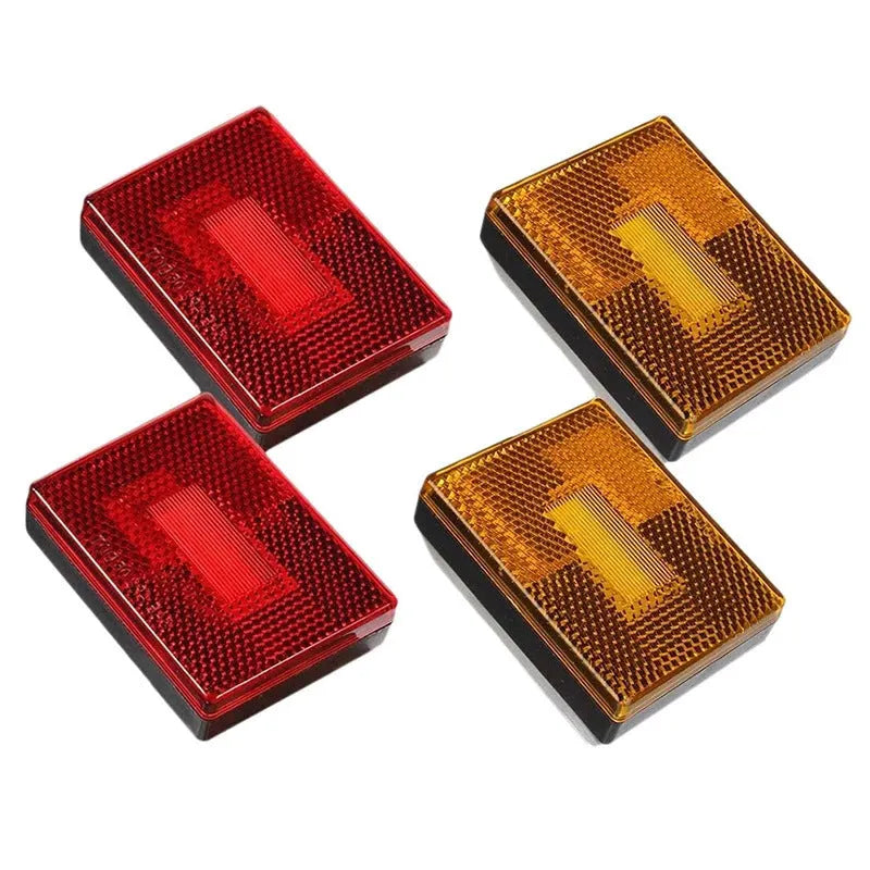 Red and yellow LED trailer side marker clearance light with 19cm cable