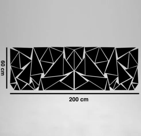 Large geometric pattern car modification vinyl sticker sheet in multiple colours.