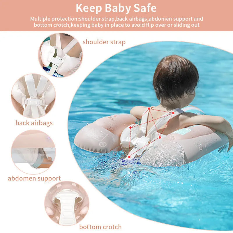 Baby sun protection sunshade swan swimming ring, PVC, with sunshade, sizes L, S, XL, 19cm inner diameter