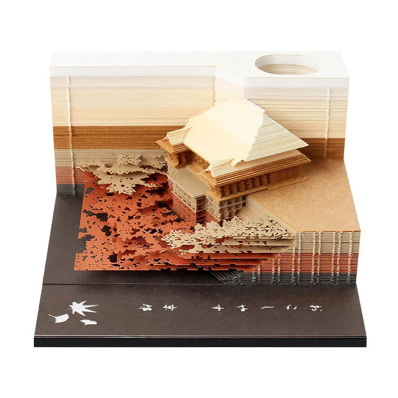 One Piece anime architecture modelling notepad with 80x45mm hand tear sticky notes showing fantasy building designs