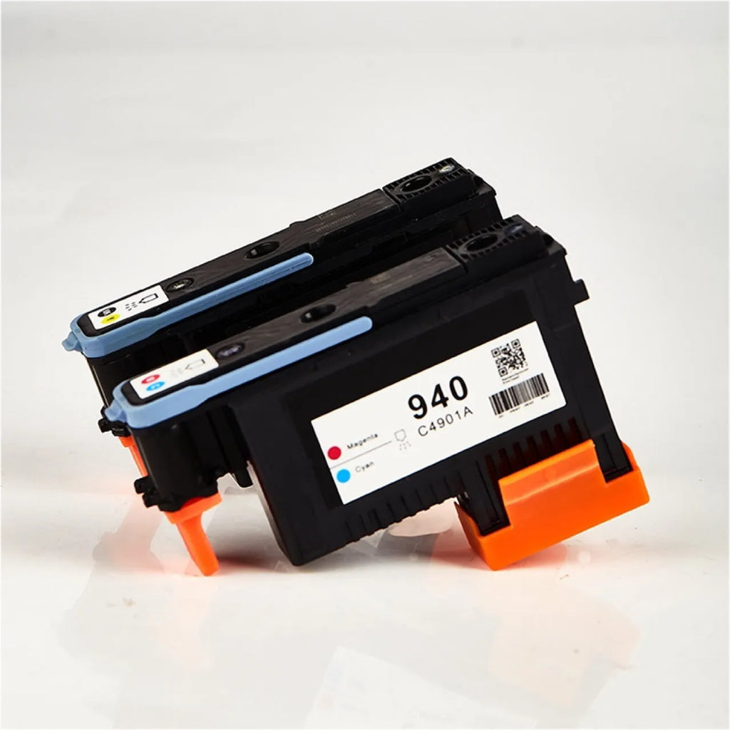 HP940 C4900A compatible printing nozzle for black and yellow ink, shown next to a ruler for scale.