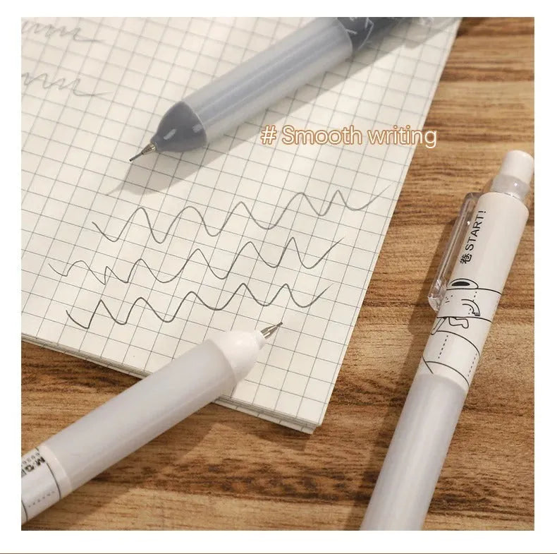 0.5mm automatic mechanical pencil with cloud grip design in white or black colour