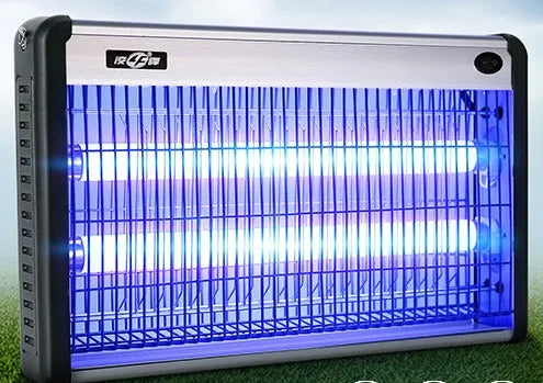 Indoor electric mosquito killing lamp unit for household and restaurant fly control.