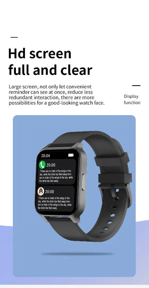 Smart colour screen health watch with black mesh strap displaying heart rate monitoring interface