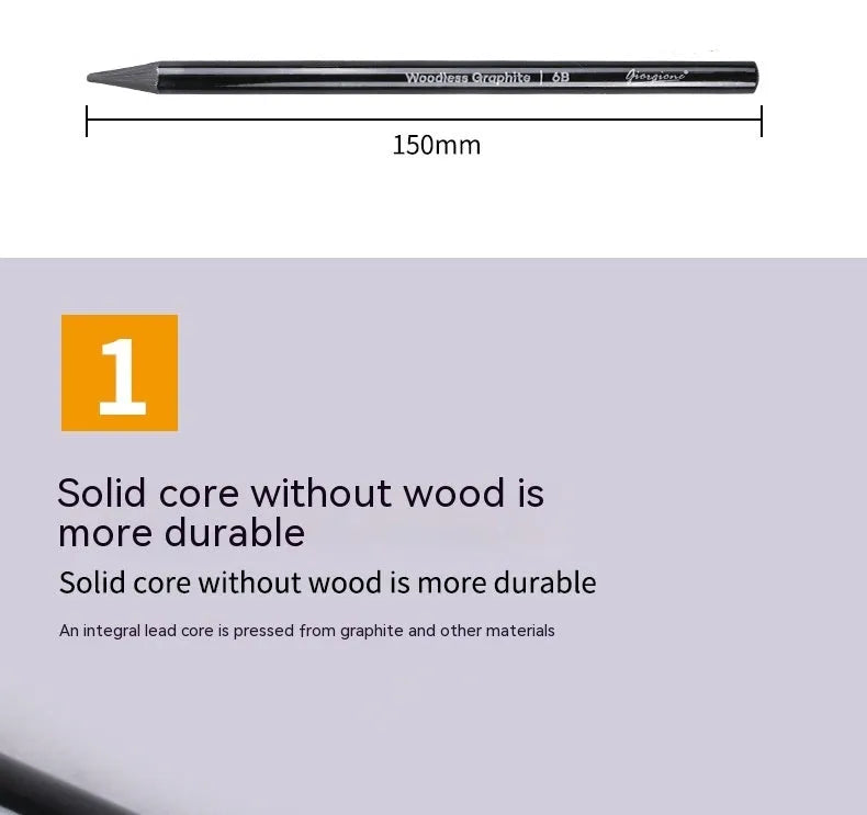 Wooden graphite and carbonized drawing pencils for artists on suction card packaging