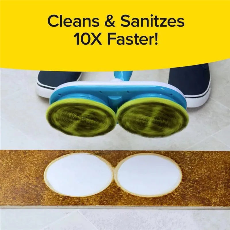 Wireless electric floor cleaning mop with USB charging port and multiple cleaning pads