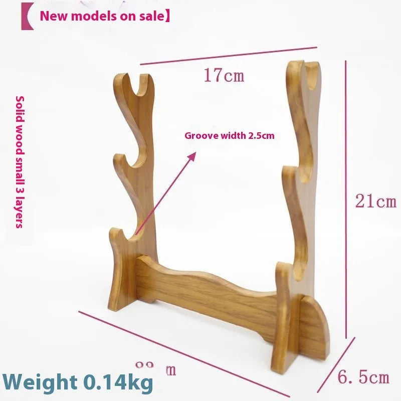 Simple wooden handmade multi layer bracket with Chinese style design displaying ornaments