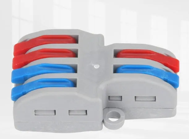 A quick wire connector terminal block with a fire insulation shell, suitable for 0.08-4.0mm² wires and rated for 32A.