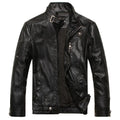 PU leather jacket with zipper front in black, brown and coffee colour options
