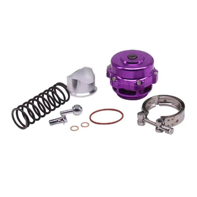 50mm aluminium alloy turbo blowdown valve showing six colour options