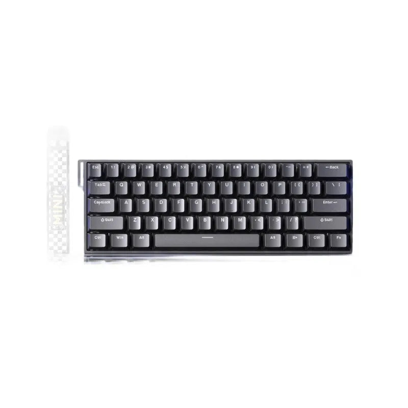Magnetic axis wired keyboard with RGB lighting showing one of eleven available style options