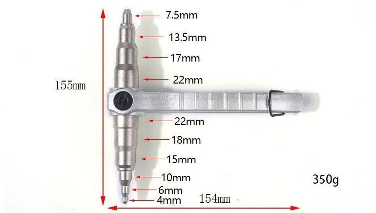 PR 02-008 manual tube expander tool for HVAC copper pipe flaring in black or silver colour