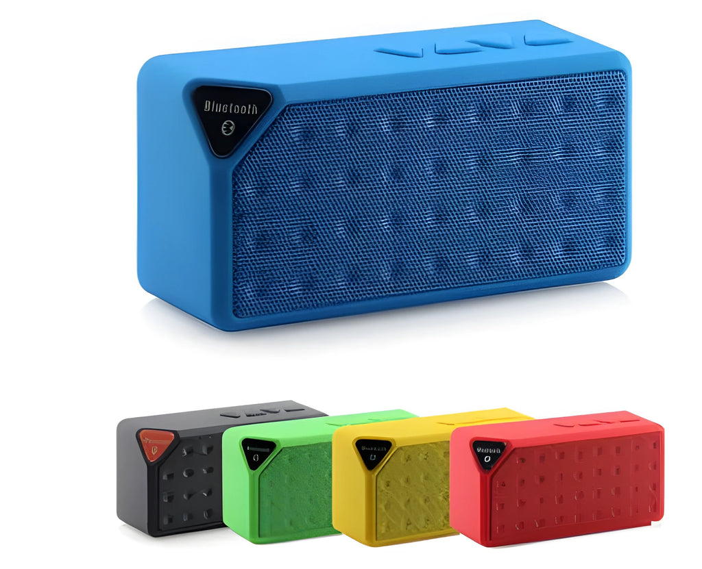 Cannon X3 cube-shaped wireless Bluetooth speaker in five colour options with portable design for outdoor audio