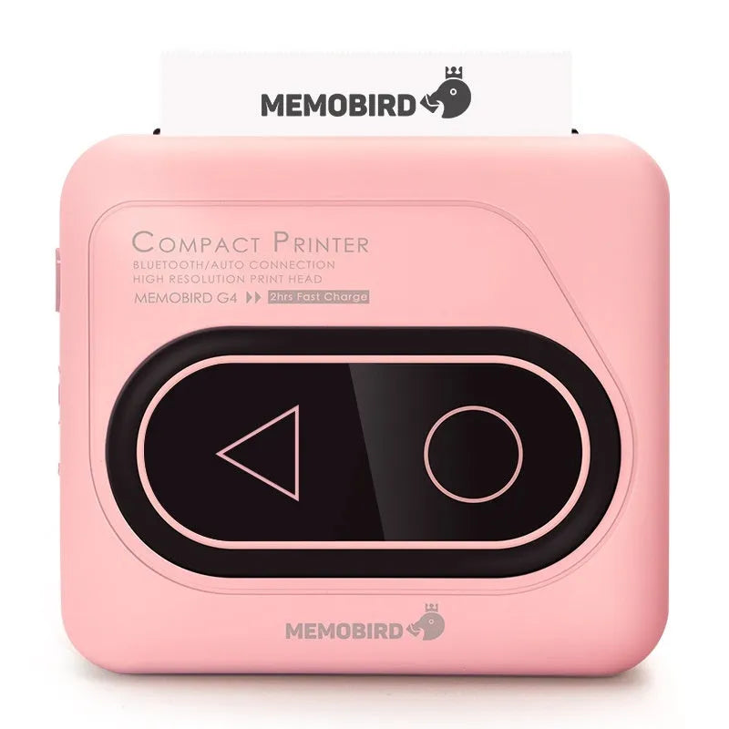 Compact Avocado Green mini Bluetooth thermal printer for mobile phone text printing.