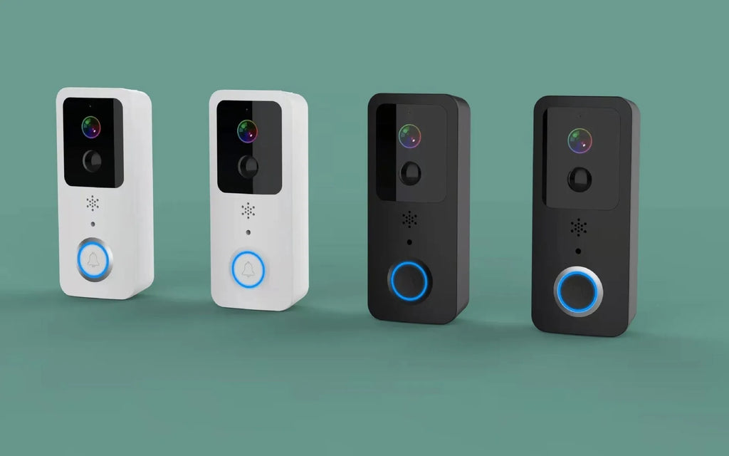 Black or white smart waterproof visual doorbell for remote home security