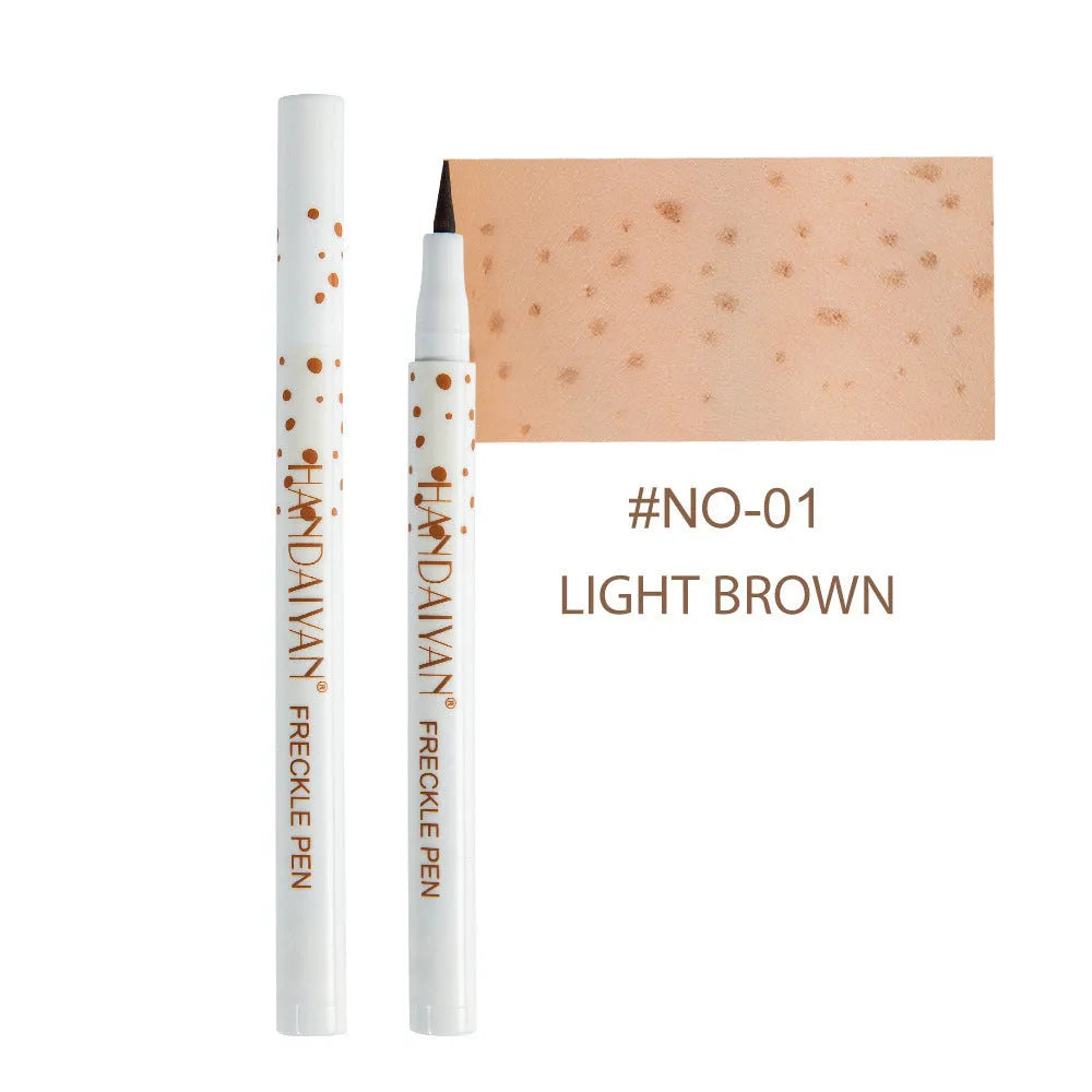 Dark brown freckle pen cosmetic marker with precision tip for natural-looking waterproof freckles