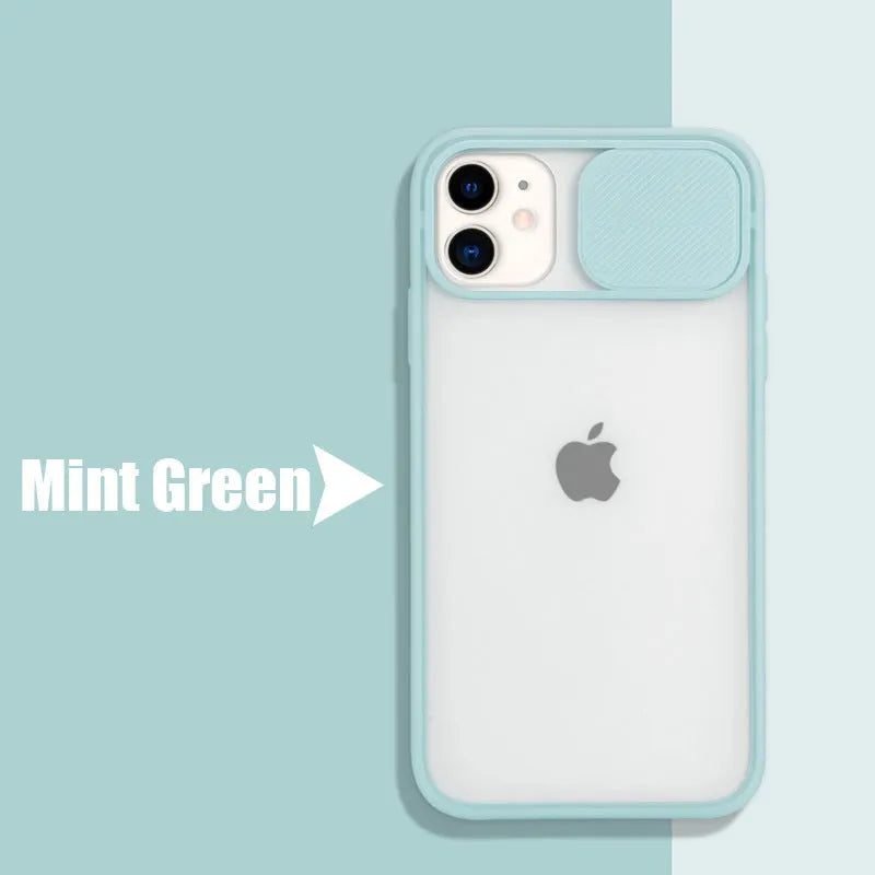 Frosted matte silicone iPhone case in multiple colours showing camera lens protection cut-out