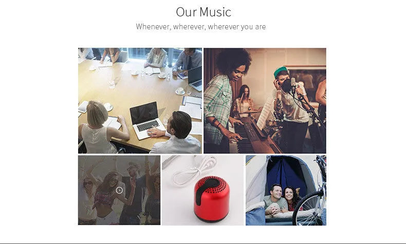 Hieha XQ11 mini Bluetooth speaker with heavy metal design in black, showing compact size and 360 degree sound capability