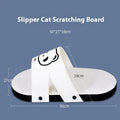 White slipper style corrugated paper cat scratch board for furniture protection