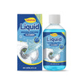 237ml bottle of liquid washing machine cleaner with ingredients list including sodium lauryl polyether sulfate and citric acid