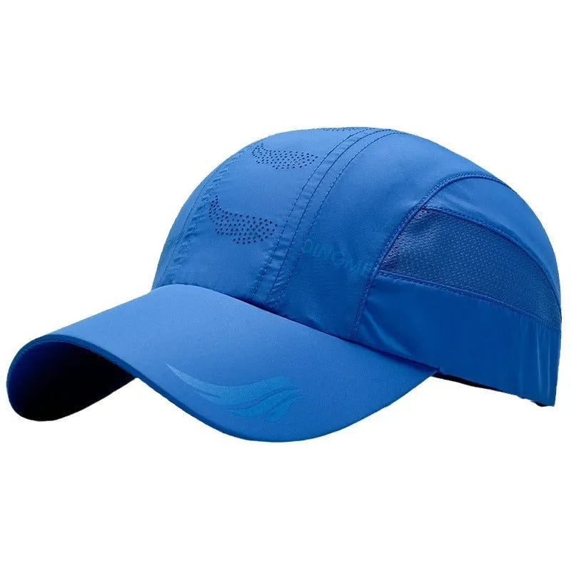 Outdoor sun hat with quick-drying fabric in dark blue, feature dome crown and wing style