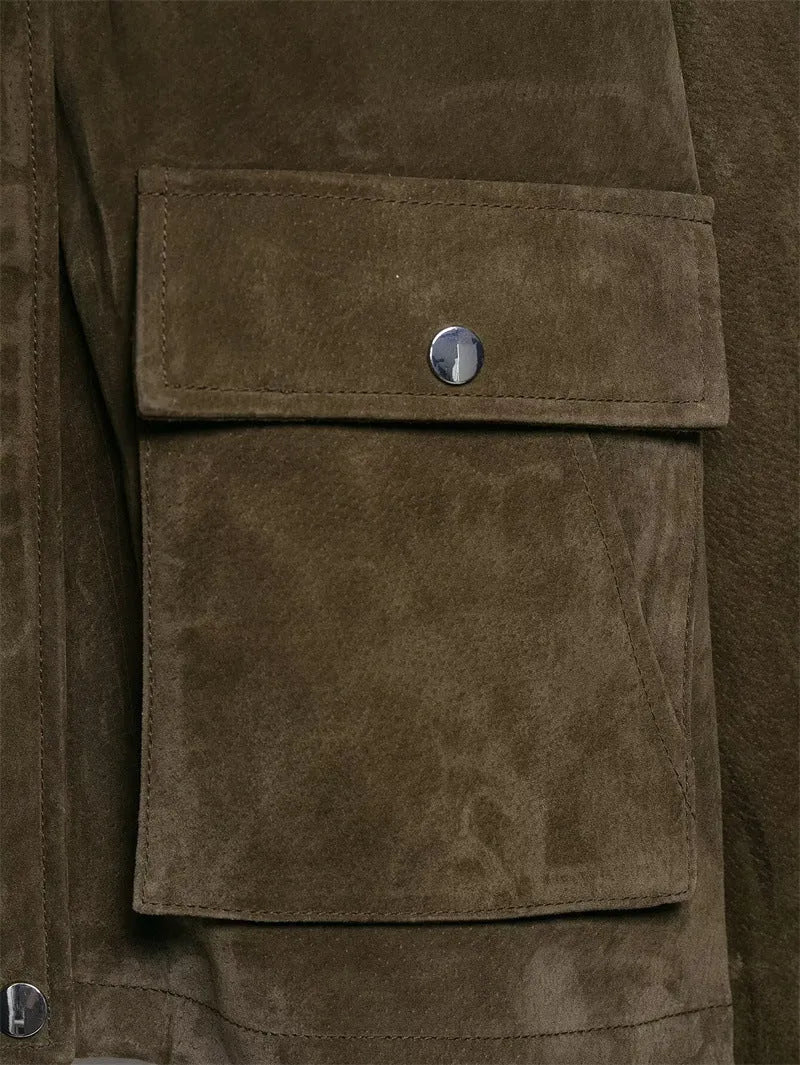 Women's casual PU fabric jacket in regular fit with Japanese Korean styling