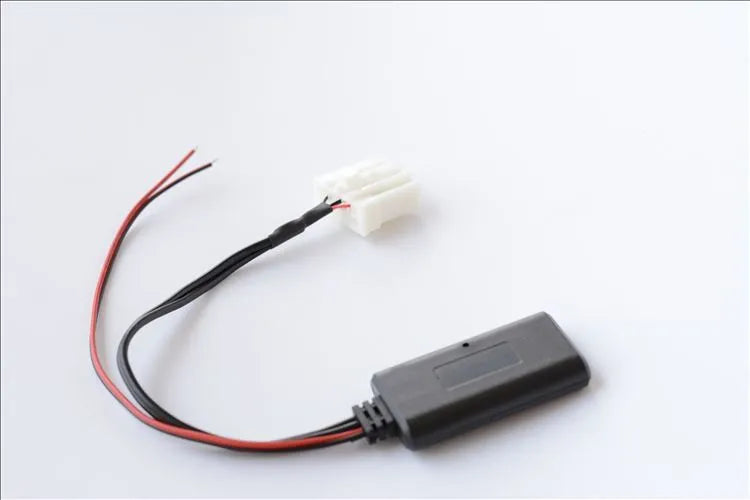 Black JieRui Bluetooth audio cable for Mazda cars 2006 onwards with MEDIA button.