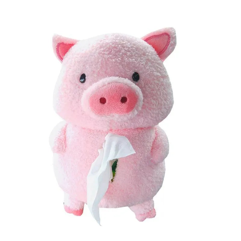 Cartoon lamb plush car tissue box for automobile and household interior decoration