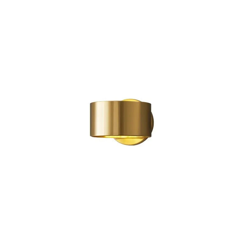Modern copper wall lamp in gold finish with simple design for living room accent lighting