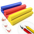Set of black rubber grip hoses for securing tableware handles and pens