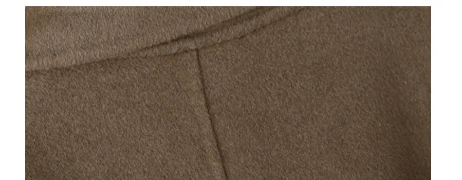 Wool coat with long suit collar in black or caramel colour options