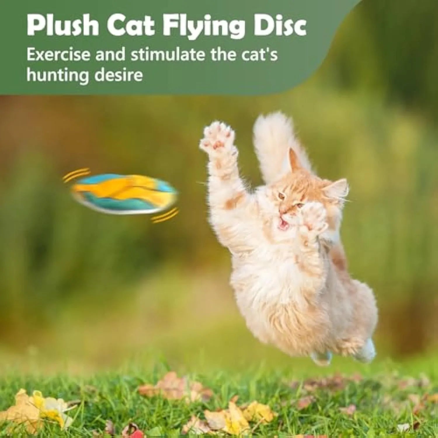 Flat, plush cat toy with a sports ball pattern, featuring catnip and a crinkle sound layer inside.
