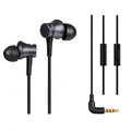 Piston wired in-ear headphones with 3.5mm jack in black, blue, and red colour options