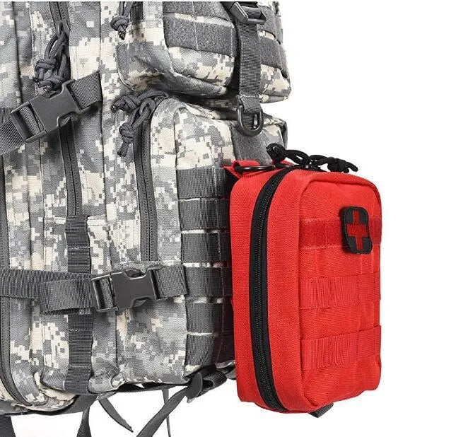 Tactical medical vest accessory bag in nylon with Velcro mounting