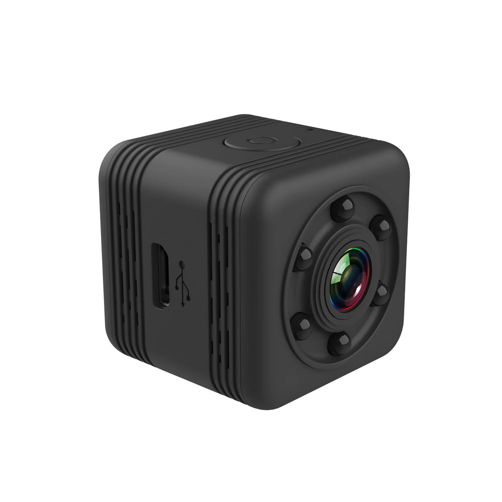 SQ29 black waterproof sports camera with microUSB port and TF card slot for outdoor recording