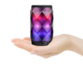 Black crystal diamond-cut Coke can shaped Bluetooth speaker with colourful lighting effects.