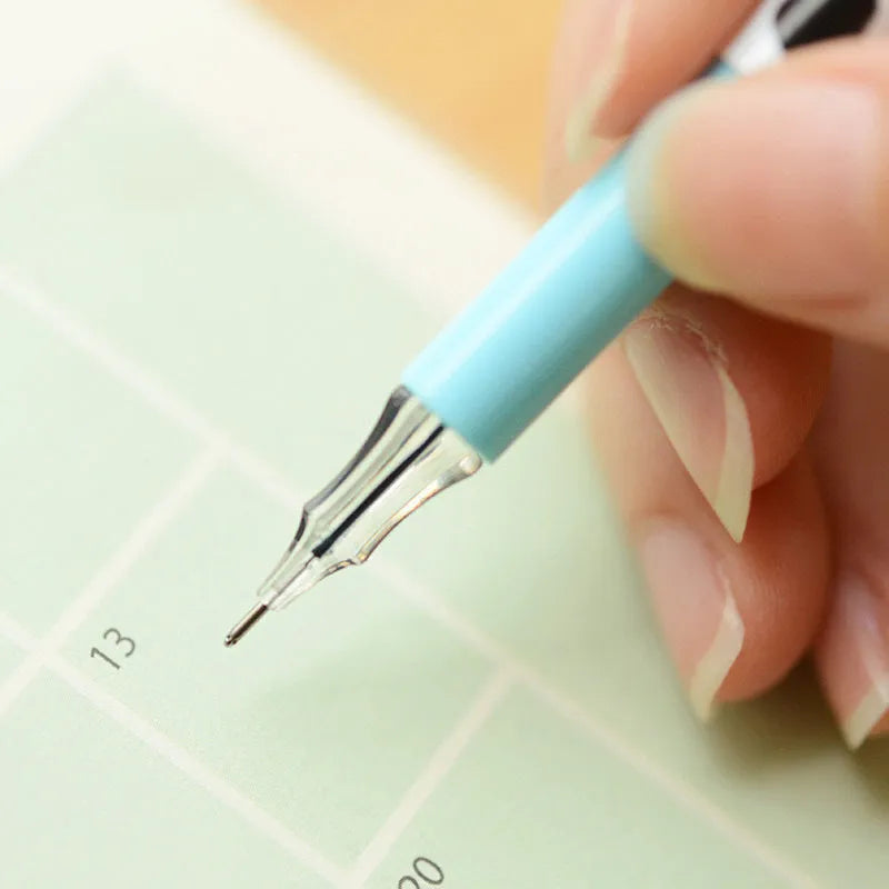 Cow colour gel pen set showing 12 different ink colours with 0.38mm tips in plastic shells