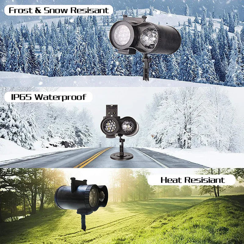 Outdoor double tube animated watermark light with IP65 waterproof rating for garden use.