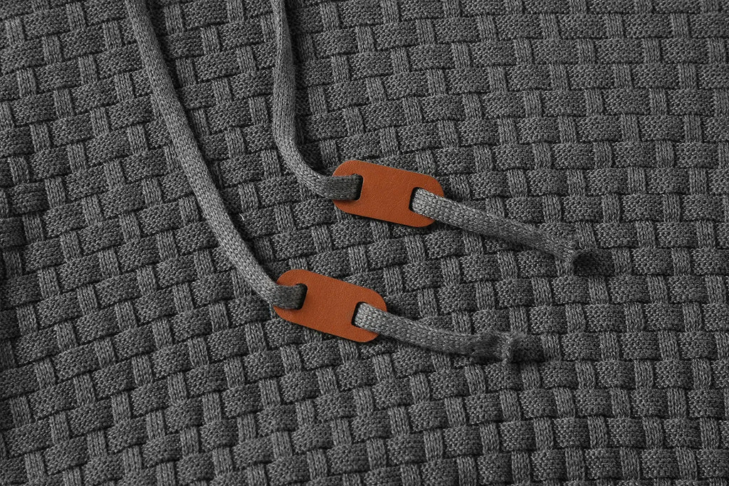 A man's plain hooded sweatshirt in a cotton-polyester blend, shown in multiple colour options.