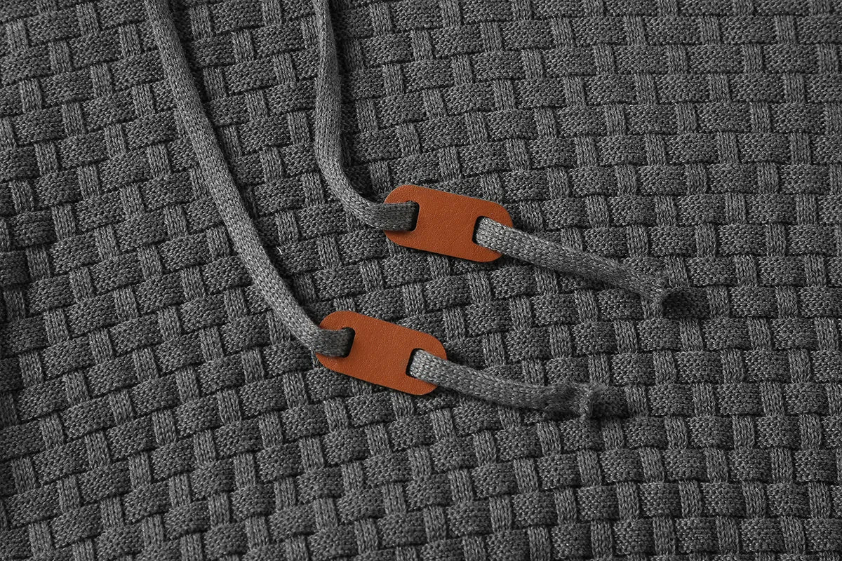 A man's plain hooded sweatshirt in a cotton-polyester blend, shown in multiple colour options.