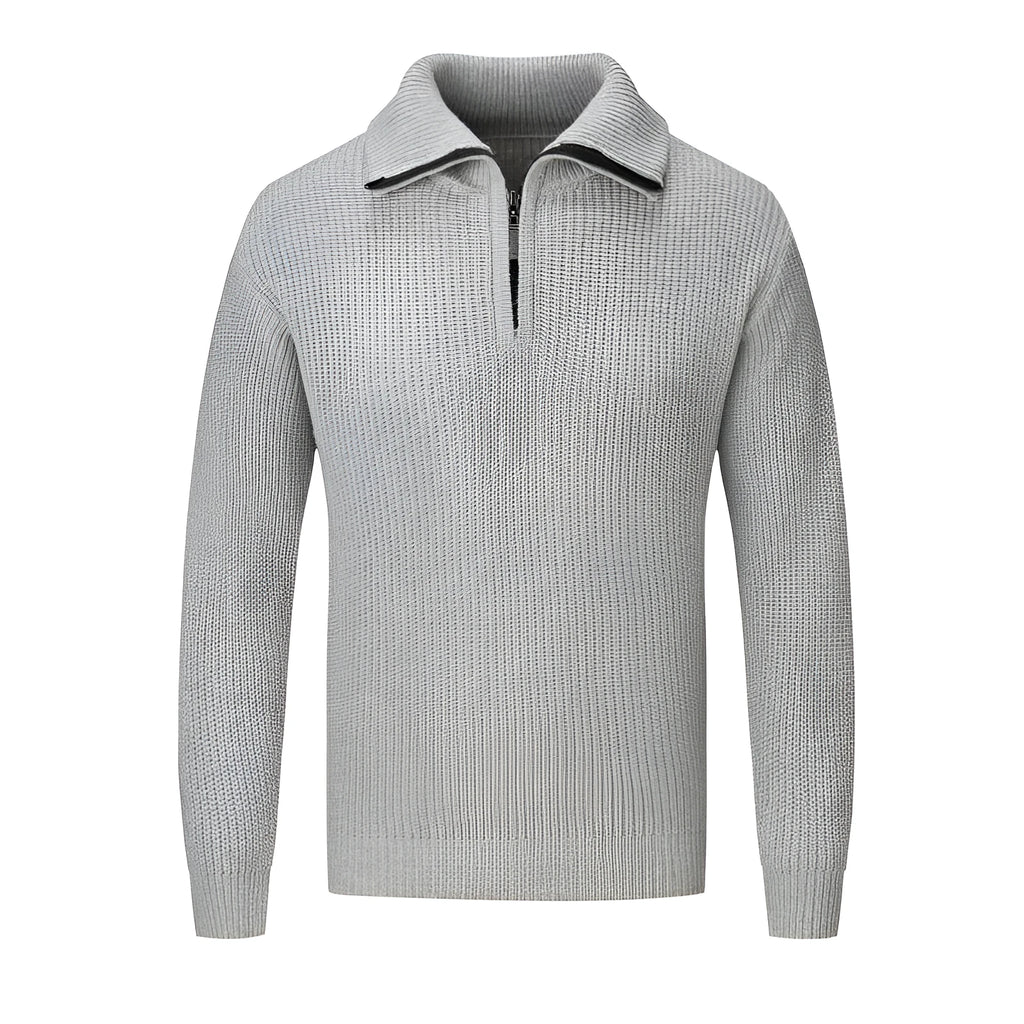 Men's slim fit pullover sweater in solid colors for autumn winter leisure wear
