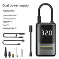 Handheld wireless digital display vehicle air pump with LED light showing pressure reading