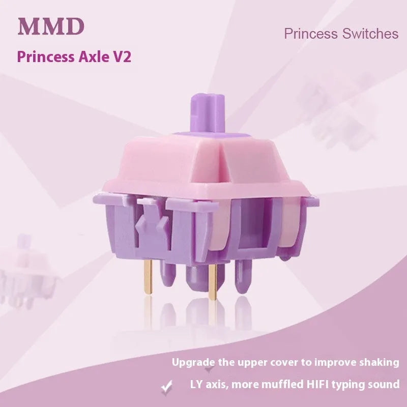 Single MMD Princess linear mechanical keyboard switch body for custom keyboard building