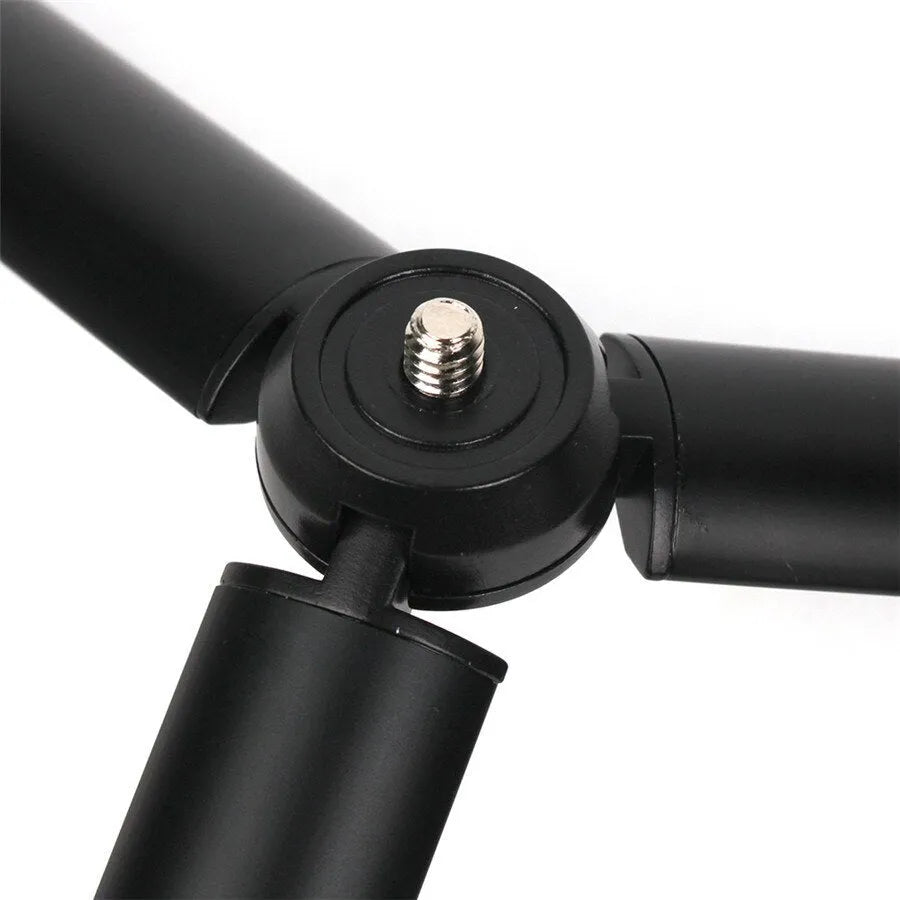 Black aluminium alloy mobile phone PTZ handheld stabiliser tripod for Apple iPhone compatibility