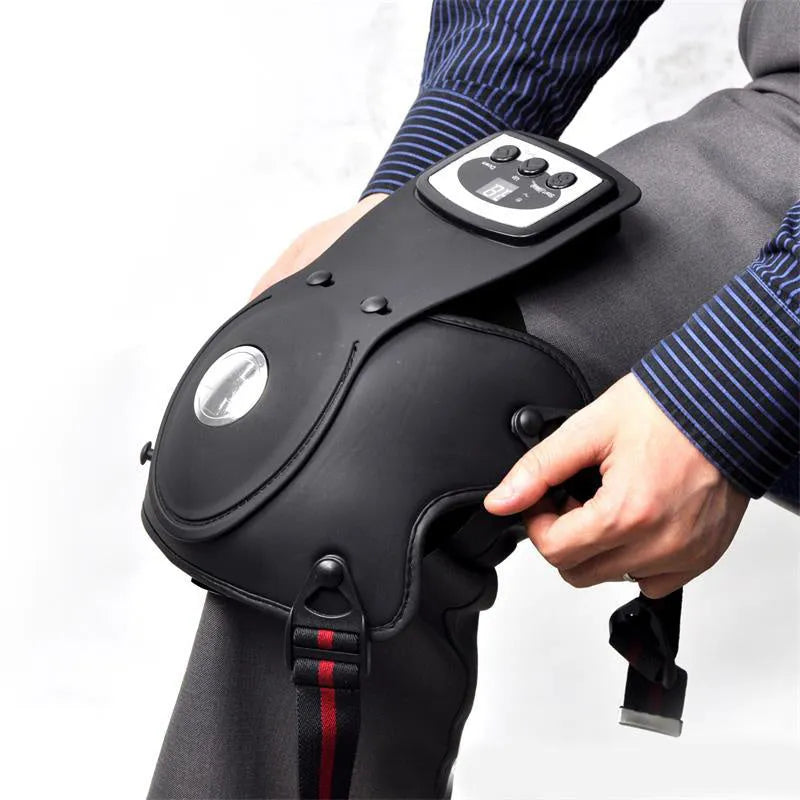 Portable infrared knee and shoulder massager with heating pads and 12V power adapter
